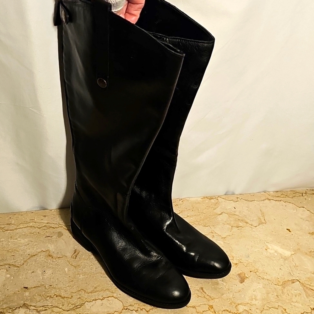 Sam Edelman Penny2 Black Soft Leather Equestrian Riding Boots Size 8M - Picture 4 of 9